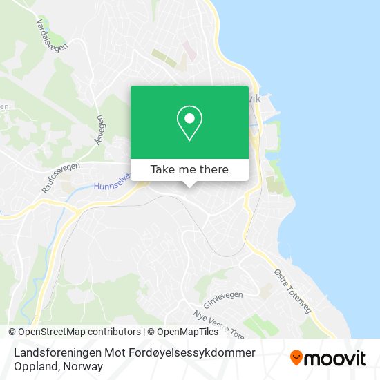 Landsforeningen Mot Fordøyelsessykdommer Oppland map