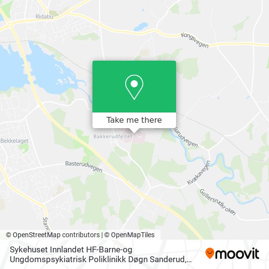 Sykehuset Innlandet HF-Barne-og Ungdomspsykiatrisk Poliklinikk Døgn Sanderud map