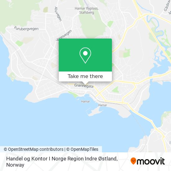 Handel og Kontor I Norge Region Indre Østland map