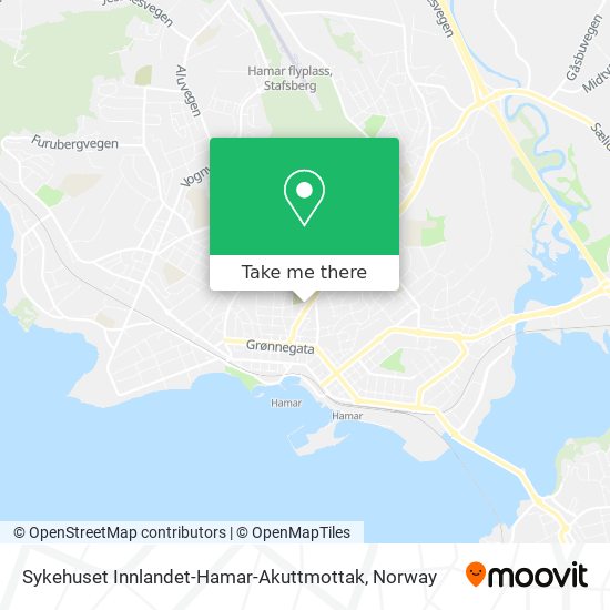 Sykehuset Innlandet-Hamar-Akuttmottak map