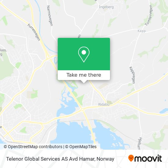 Telenor Global Services AS Avd Hamar map