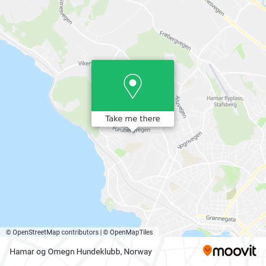 Hamar og Omegn Hundeklubb map