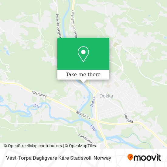 Vest-Torpa Dagligvare Kåre Stadsvoll map