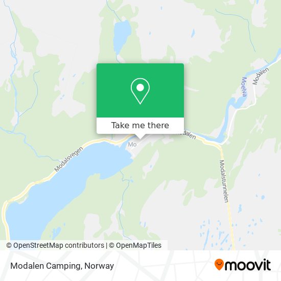 Modalen Camping map