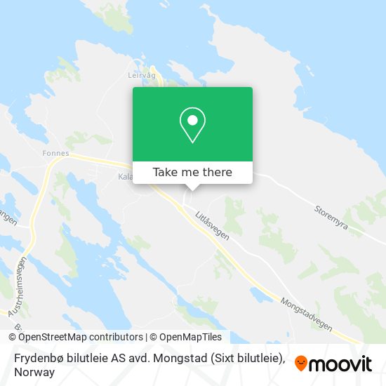 Frydenbø bilutleie AS avd. Mongstad (Sixt bilutleie) map