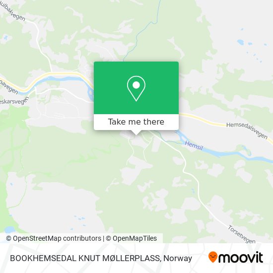 BOOKHEMSEDAL KNUT MØLLERPLASS map