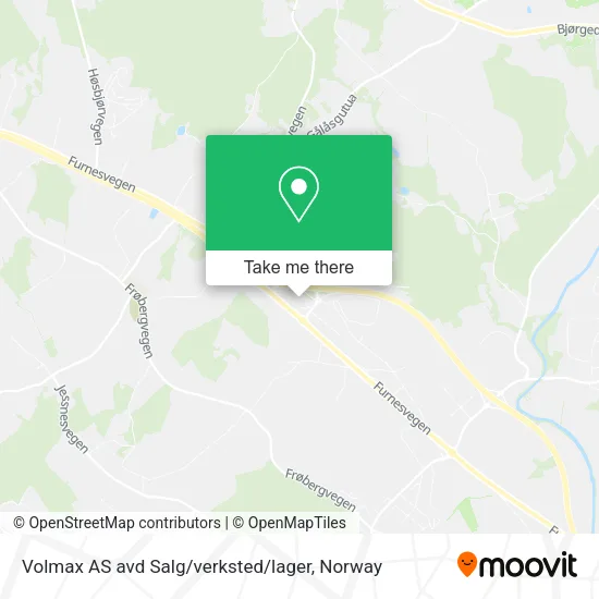 Volmax AS avd Salg / verksted / lager map