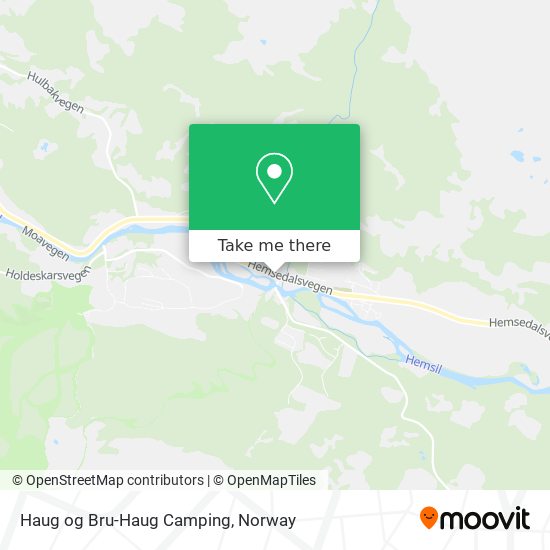 Haug og Bru-Haug Camping map