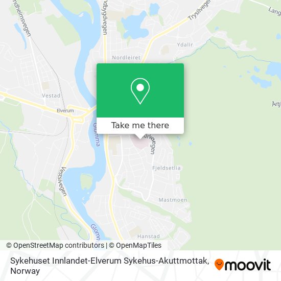 Sykehuset Innlandet-Elverum Sykehus-Akuttmottak map