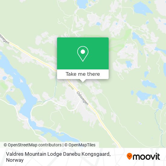 Valdres Mountain Lodge Danebu Kongsgaard map