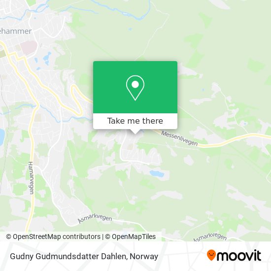 Gudny Gudmundsdatter Dahlen map