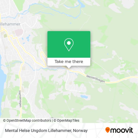 Mental Helse Ungdom Lillehammer map