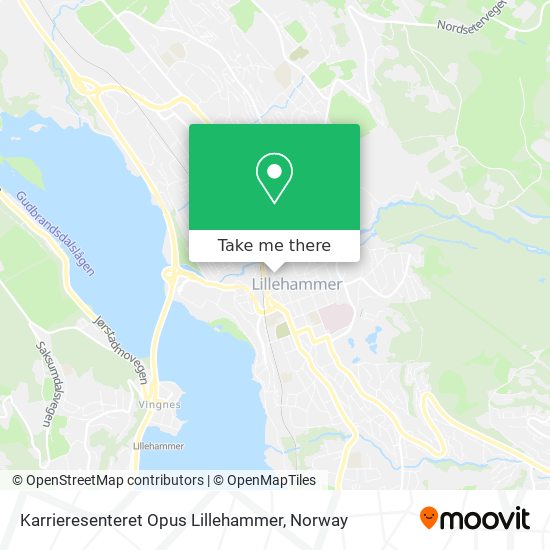 Karrieresenteret Opus Lillehammer map