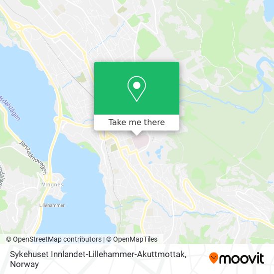Sykehuset Innlandet-Lillehammer-Akuttmottak map