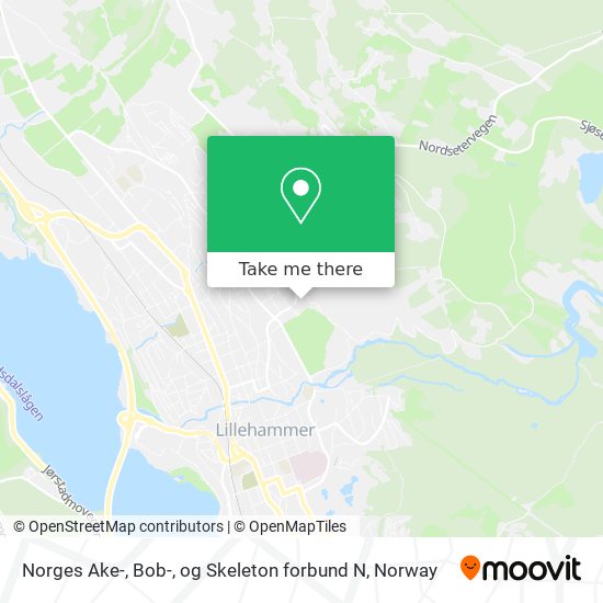 Norges Ake-, Bob-, og Skeleton forbund N map