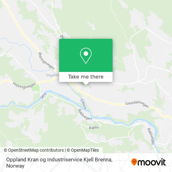 Oppland Kran og Industriservice Kjell Brenna map