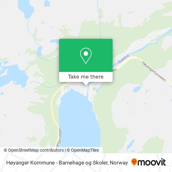 Høyanger Kommune - Barnehage og Skoler map