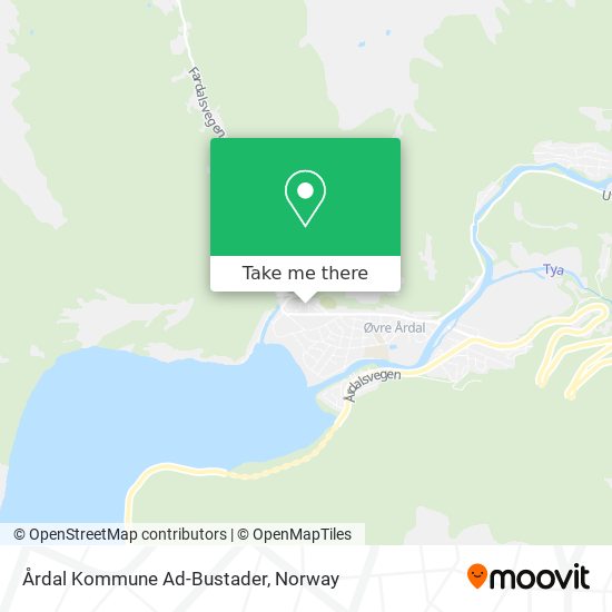 Årdal Kommune Ad-Bustader map