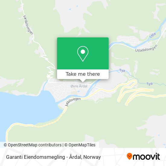 Garanti Eiendomsmegling - Årdal map
