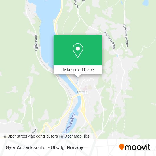Øyer Arbeidssenter - Utsalg map