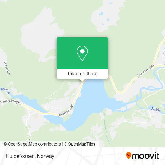 Huldefossen map