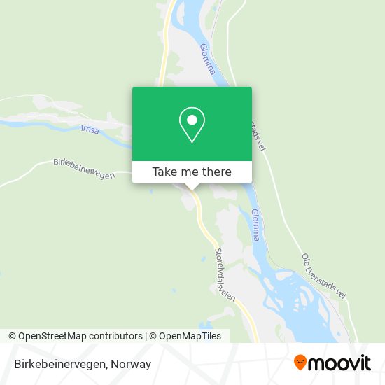 Birkebeinervegen map