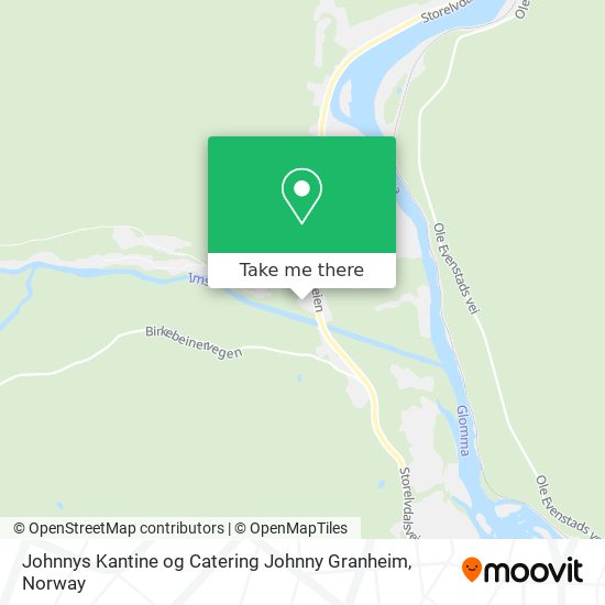 Johnnys Kantine og Catering Johnny Granheim map
