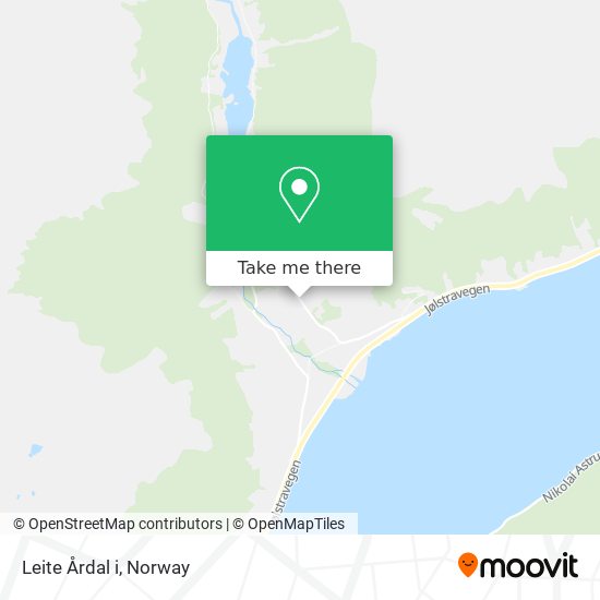 Leite Årdal i map