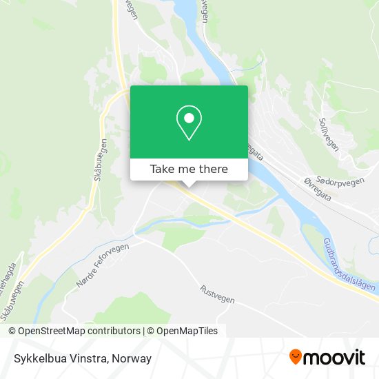 Sykkelbua Vinstra map