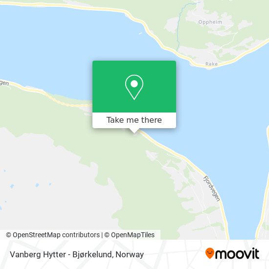 Vanberg Hytter - Bjørkelund map