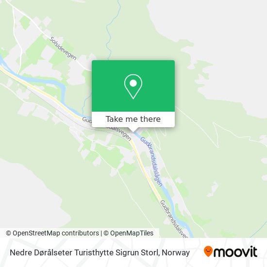 Nedre Dørålseter Turisthytte Sigrun Storl map
