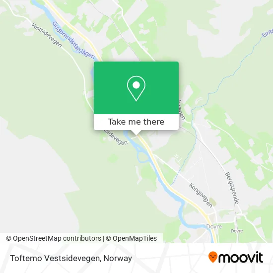 Toftemo Vestsidevegen map