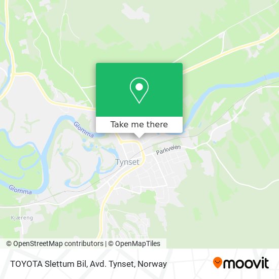 TOYOTA Slettum Bil, Avd. Tynset map