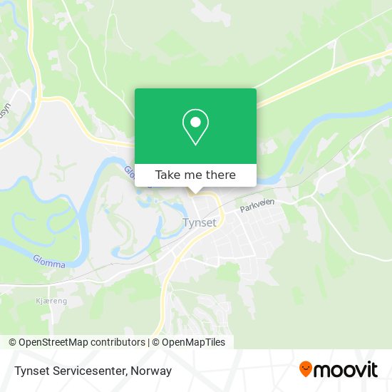 Tynset Servicesenter map