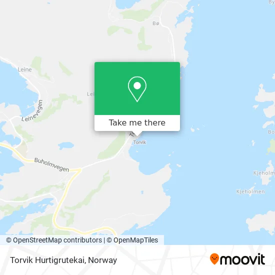 Torvik Hurtigrutekai map