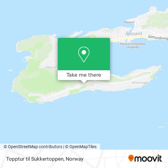 Topptur til Sukkertoppen map