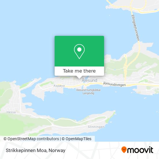 Strikkepinnen Moa map