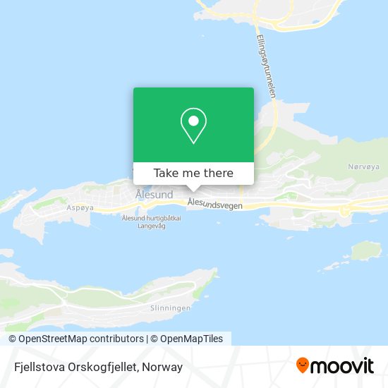 Fjellstova Orskogfjellet map