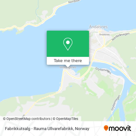 Fabrikkutsalg - Rauma Ullvarefabrikk map