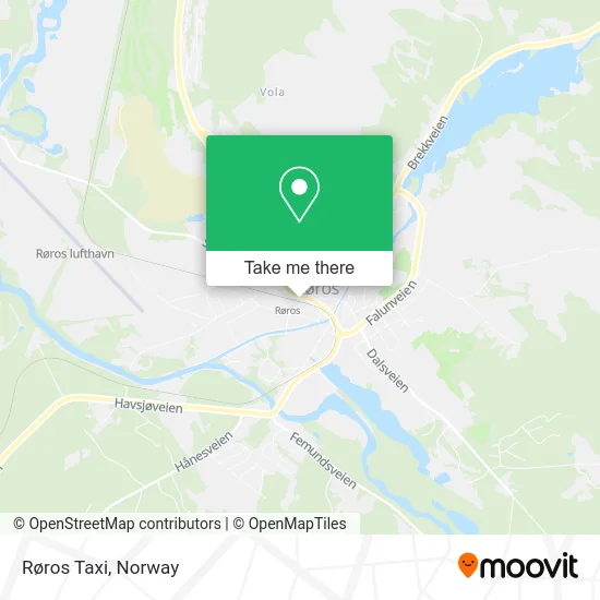 Røros Taxi map