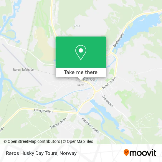 Røros Husky Day Tours map