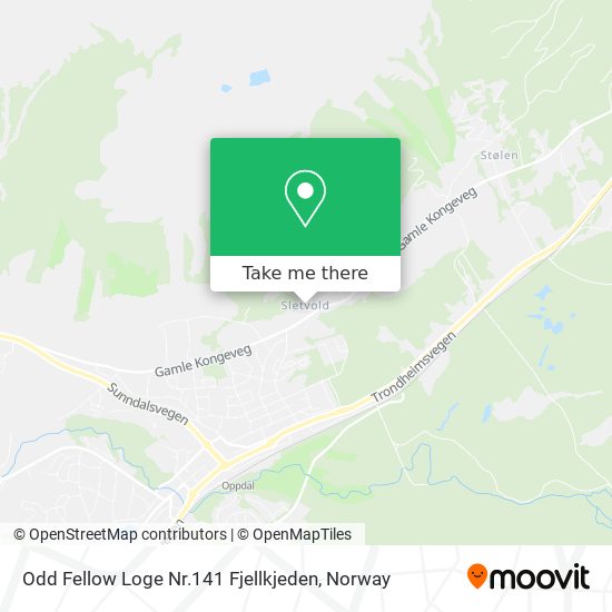 Odd Fellow Loge Nr.141 Fjellkjeden map