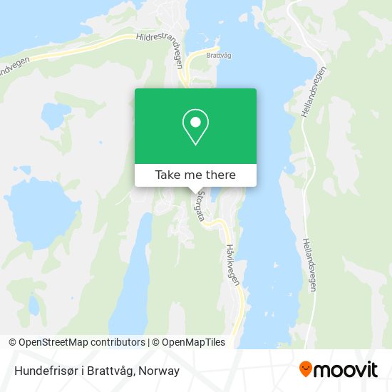 Hundefrisør i Brattvåg map