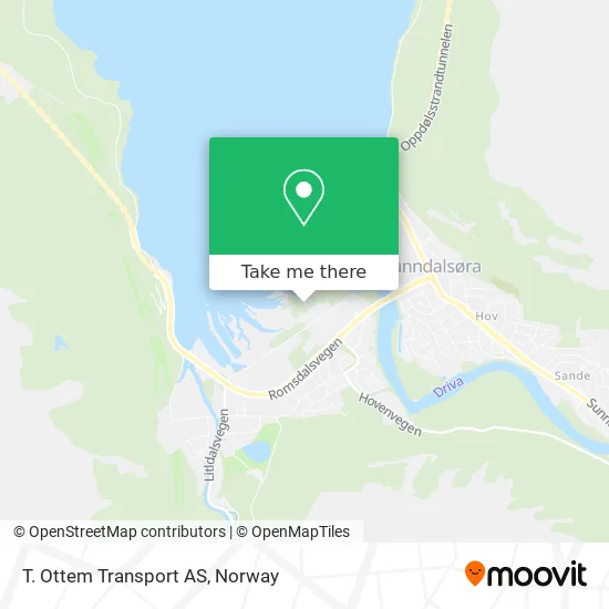 T. Ottem Transport AS map