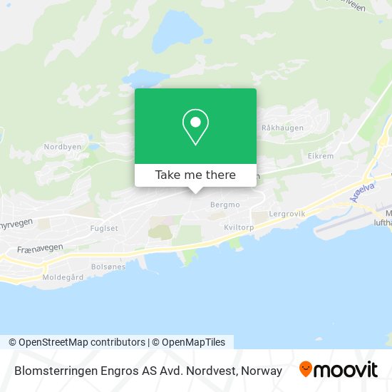 Blomsterringen Engros AS Avd. Nordvest map