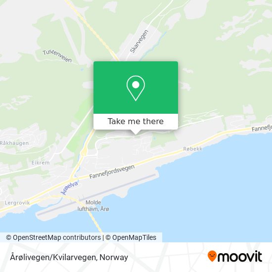 Årølivegen/Kvilarvegen map