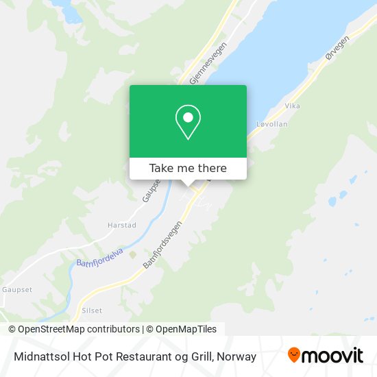 Midnattsol Hot Pot Restaurant og Grill map