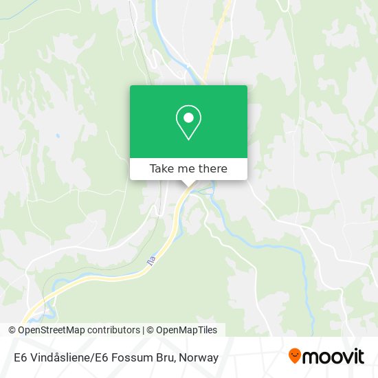 E6 Vindåsliene/E6 Fossum Bru map