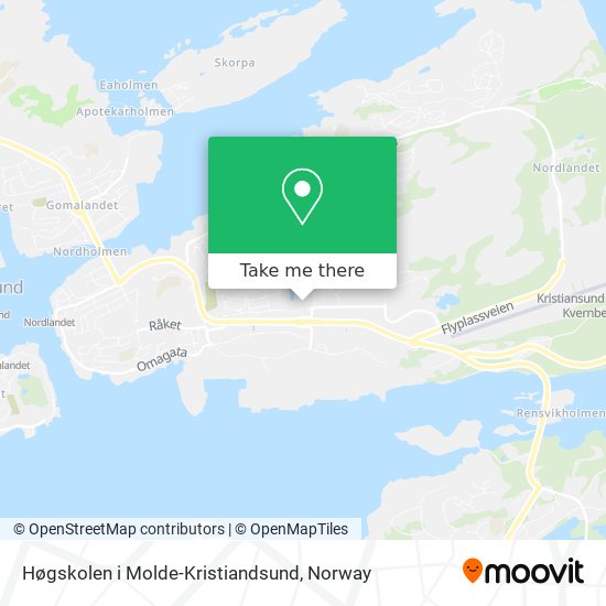 Høgskolen i Molde-Kristiandsund map