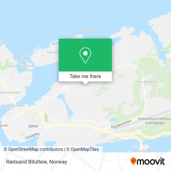 Rødsand Bilutleie map